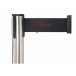 Nerezový sloupek, 8 cm flexi pás délky 3 m, kónická základna TENDILINEA STOP800