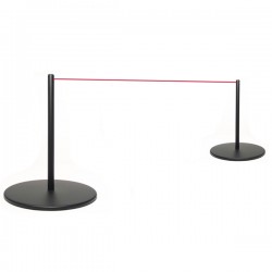 Bariérový sloupek pro muzea, matný černý, výška 462 mm TENDILINEA MUSE001